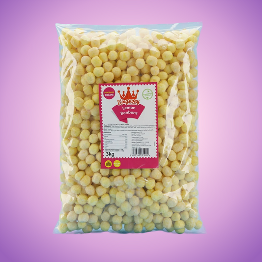 Kingsway Lemon Bon Bon 3kg Pick & Mix Bulk Sweets — purple and pink product photo
