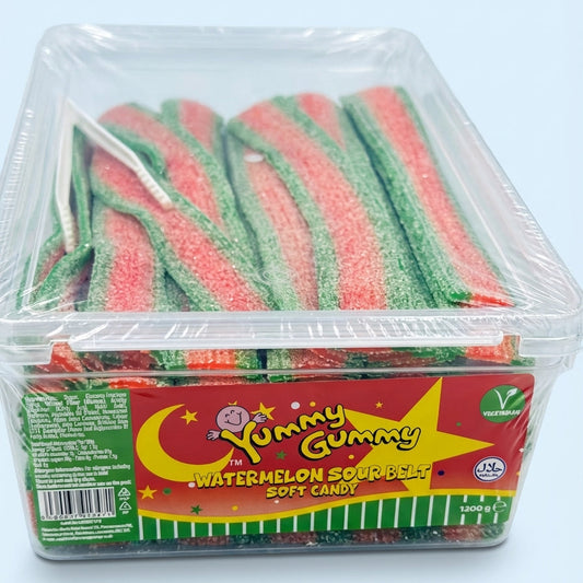 Yummy Gummy Watermelon Belts Tub 1.2kg