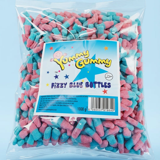 Yummy Gummy Fizzy Blue Bottles 1kg
