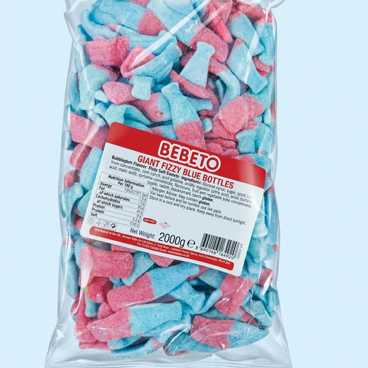 Bebeto Giant Fizzy Blue Bottles 2kg