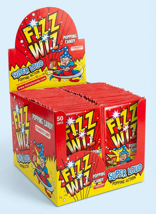 Hannahs Fizz Wiz Strawberry Popping Candy 50x5g