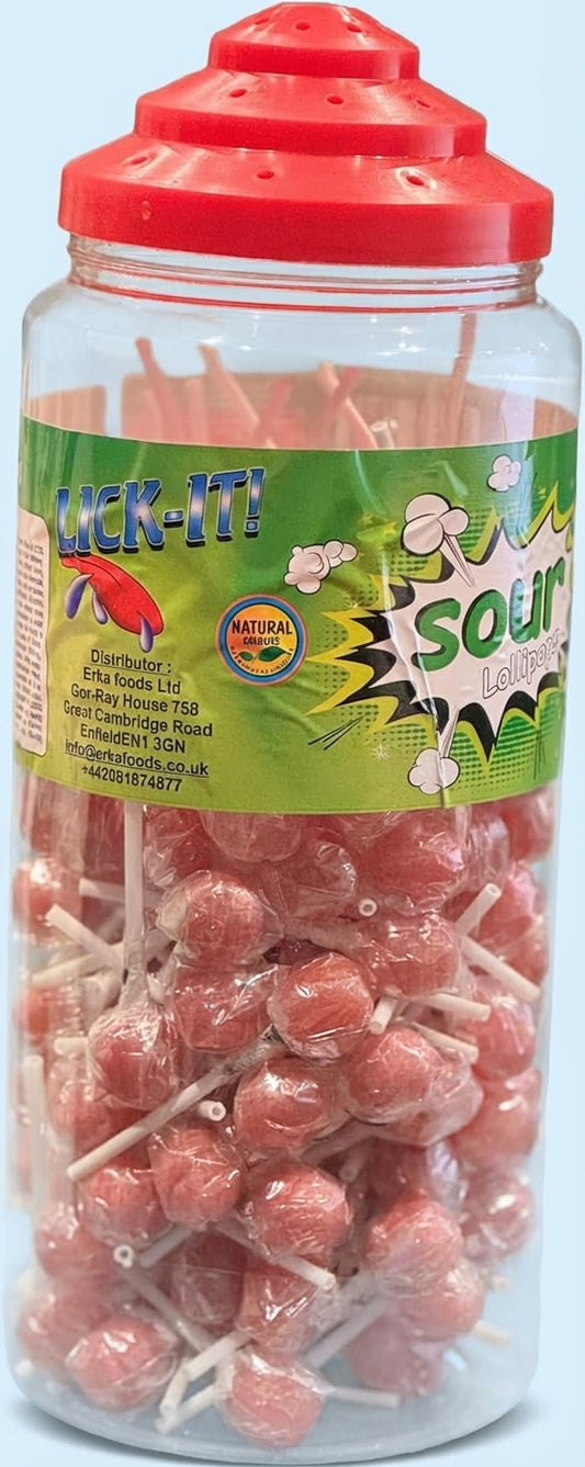 Lick It Super Sour Cherry 150 Lollies
