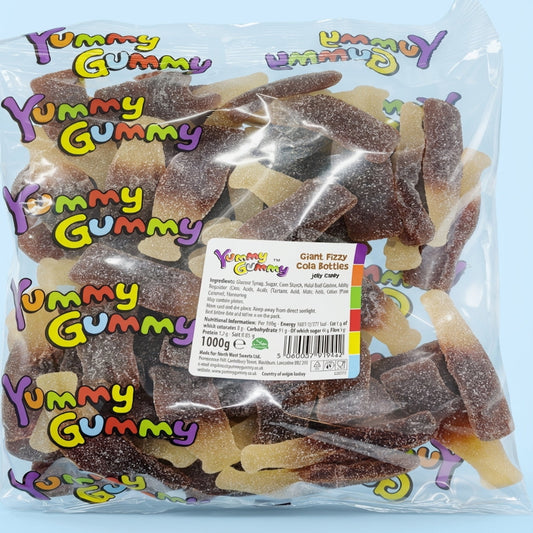 Yummy Gummy Giant Fizzy Cola Bottles 1kg