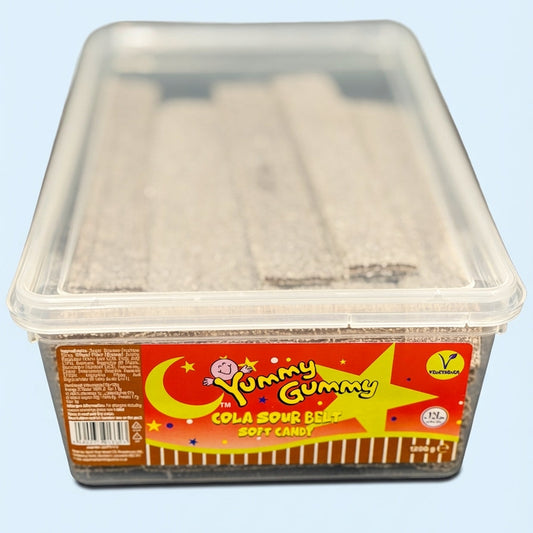 Yummy Gummy Cola Belts Tub 1.2kg