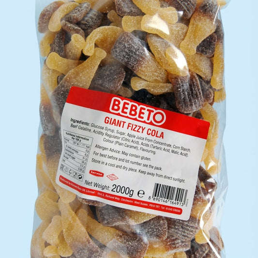 Bebeto Giant Fizzy Cola Bottles 2kg
