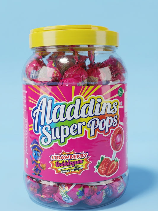 Aladdins Super Pop Strawberry 60 Pieces