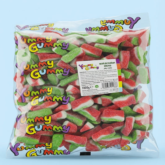 Yummy Gummy Fizzy Watermelon Slices 1kg