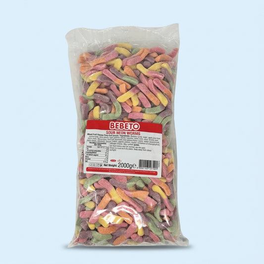 Bebeto Sour Neon Worms 2kg
