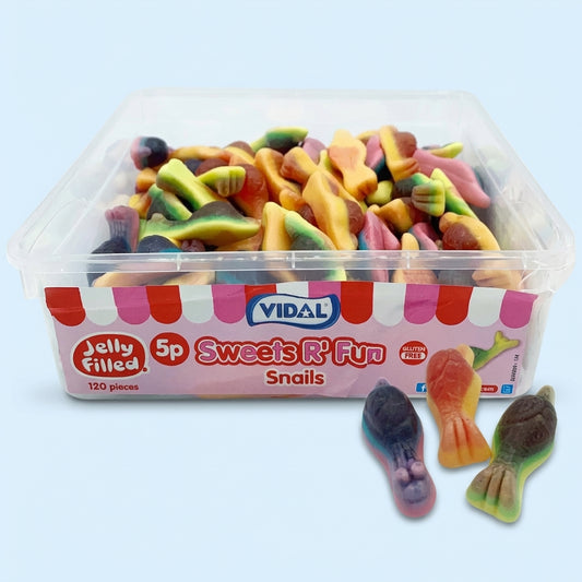 Vidal Jelly Filled Snails Tub 120 Pieces 780g