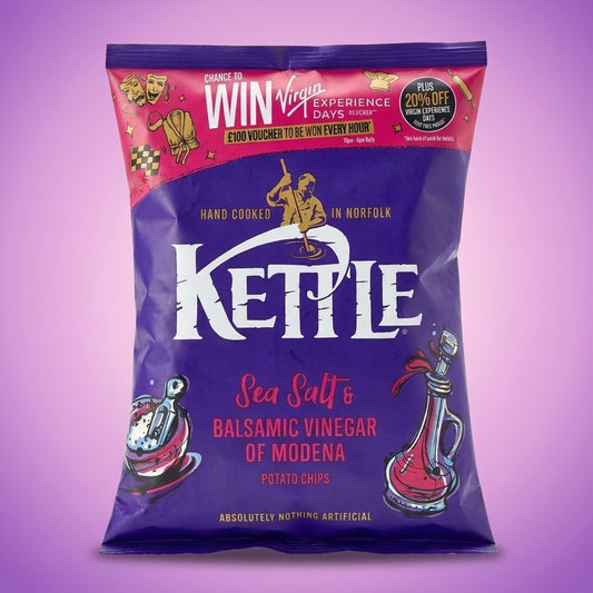 Kettle Sea Salt & Balsamic Vinegar of Modena Potato Chips 18 x 40g