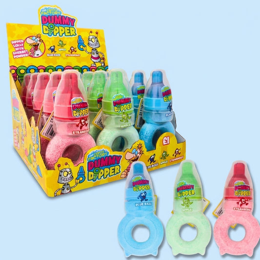 Crazy Candy Factory Dummy Dippers Dipper Lolly with Sherbet Powder 375g