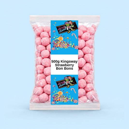 Krazy Kandi Strawberry Bon Bons 500g - Krazy Kandi Sweet Shop, Bootle Liverpool