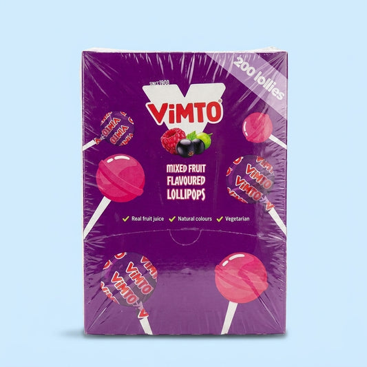 Swizzels Vimto Lollipops Box 200 Pieces Mixed Fruit Flavour Lollipops 1260g