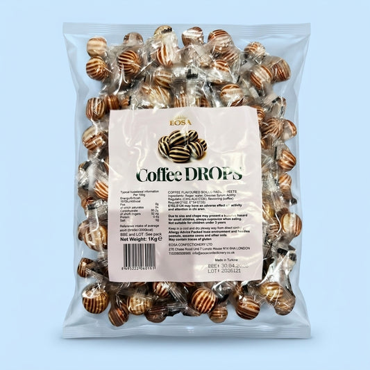 Krazy Kandi Eosa Coffee Drops Hard Rock Candy Individually Wrapped 1kg