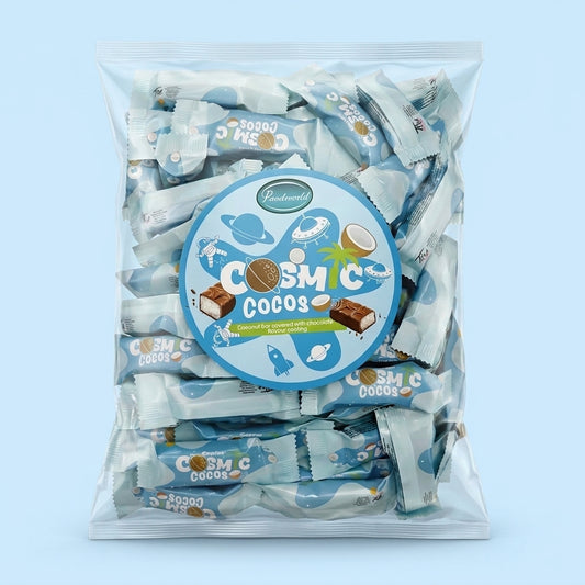 Krazy Kandi Cosmic Cocos Coconut Bar Covered with Chocolate Flavour Coatings 1kg