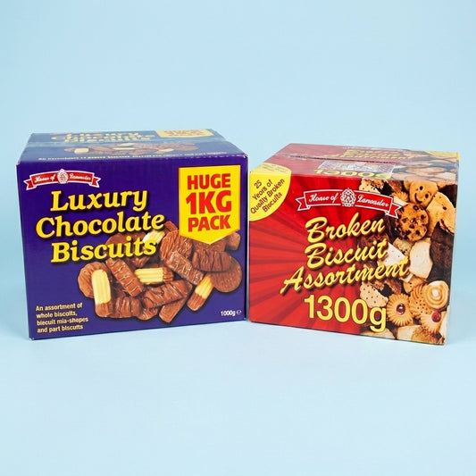 House Of Lancaster Luxury Broken Chocolate Biscuits & Assorted Broken Biscuits 2.3kg bulk bag front view