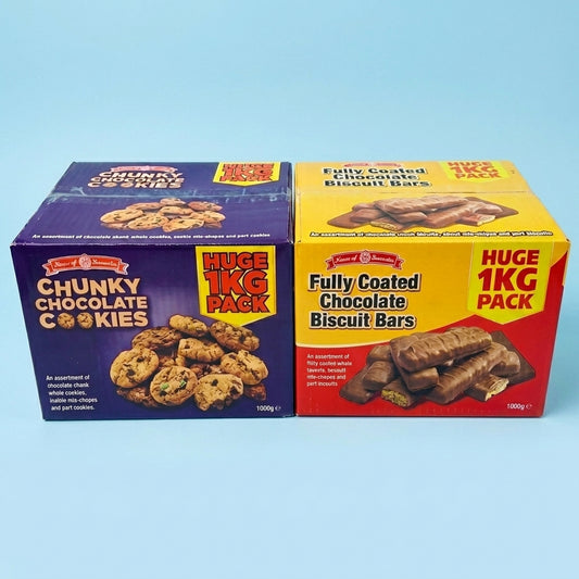 House Of Lancaster Luxury Broken Chunky Cookies & Fully Coated Chocolate Biscuit Bars Broken or Misshapen 2kg bulk bag front view