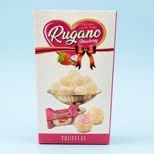 Rugano Strawberry Flavoured Wrapped Truffles 150g
