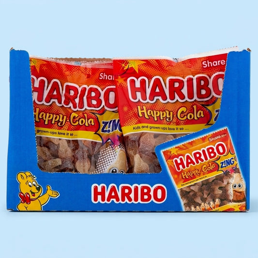 Haribo Happy Cola Zing Share Size Bags 1680g