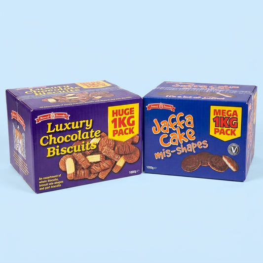 House Of Lancaster Luxury Broken Chocolate Biscuits & Jaffa Cakes Broken 2kg bulk bag front view