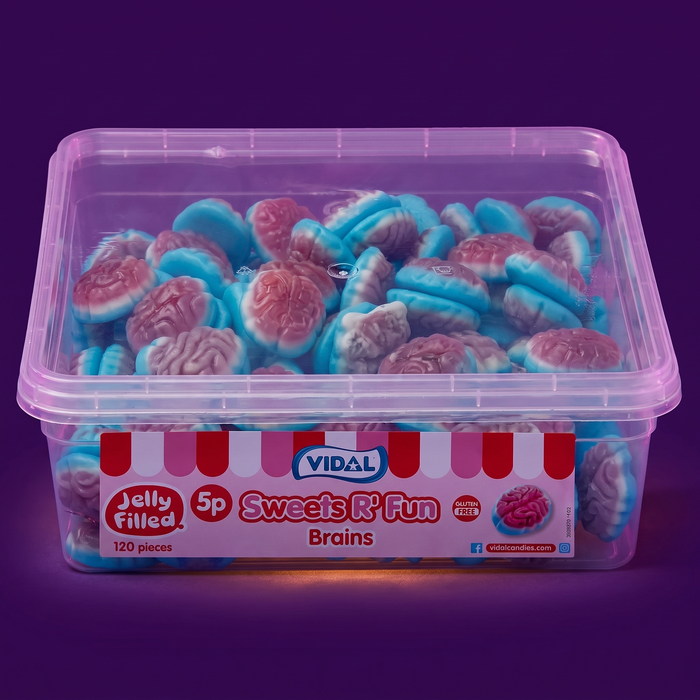 Vidal Jelly Filled Brains Tub 120 Pieces 780g Pick & Mix Sweets
