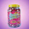 Aladdins Super Pop Strawberry 60 Pieces Pick & Mix Bulk Sweets — purple and pink product photo