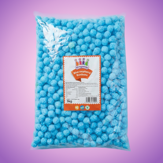 Kingsway Veggie Blue Raspberry Bon Bons 3kg Pick & Mix Sweets — purple and pink product photo