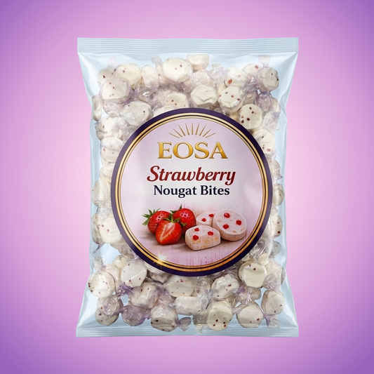 Krazy Kandi Eosa Strawberry Nougat Bites Individually Wrapped 1kg — purple and pink product photo