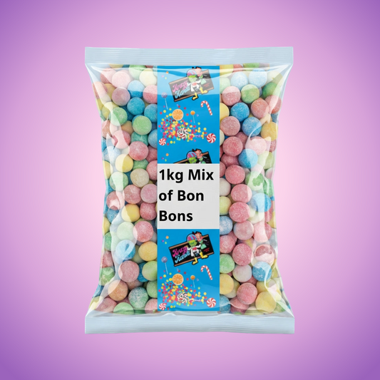 Krazy Kandi Mix of Bon Bons 1kg Pick & Mix Bulk Sweets — purple and pink product photo