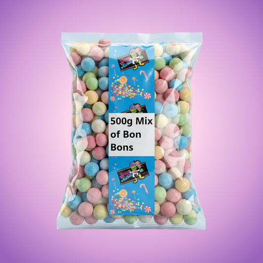 Krazy Kandi Mix of Bon Bons 500g Pick & Mix Bulk Sweets — purple and pink product photo
