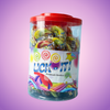 Lick It Handmade Rainbow Swirl Lollies 40 Pieces Pick & Mix Sweets — purple and pink product photo