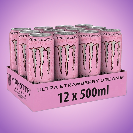 Monster Energy Ultra Strawberry Dreams Zero Sugar 1kg — purple and pink product photo