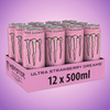 Monster Energy Ultra Strawberry Dreams Zero Sugar 12 x 500ml — purple and pink product photo
