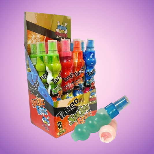 Tango Splitz Fizz Candy Spray & Powder Assorted Fruit Flavour 960g — purple and pink product photo