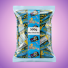 Toxic Waste Nuclear Sludge Sour Blue Raspberry Chew Bar Mini's 500g — purple and pink product photo