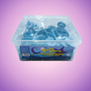 Yummy Gummy Fizzy Blue Raspberry Rings Tub 1kg Pick & Mix Sweets — purple and pink product photo