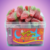 Yummy Gummy Fizzy Strawberries Tub 1kg Pick & Mix Bulk Sweets — purple and pink product photo