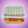 Yummy Gummy Rainbow Belts Tub 1.2kg Pick & Mix Bulk Sweets — purple and pink product photo