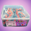 Yummy Gummy Strawberry & Raspberry Belts Tub 1.2kg Pick & Mix Sweets — purple and pink product photo