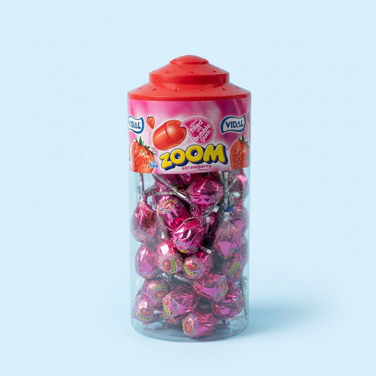 Vidal Strawberry Zoom Lollipops 50 x 29g