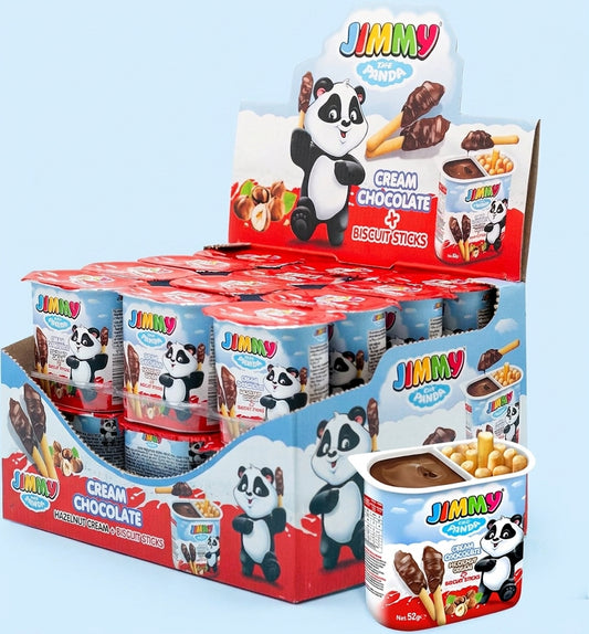 Jimmy The Panda Hazelnut Spread With Cocoa & Breadsticks 24 Pack