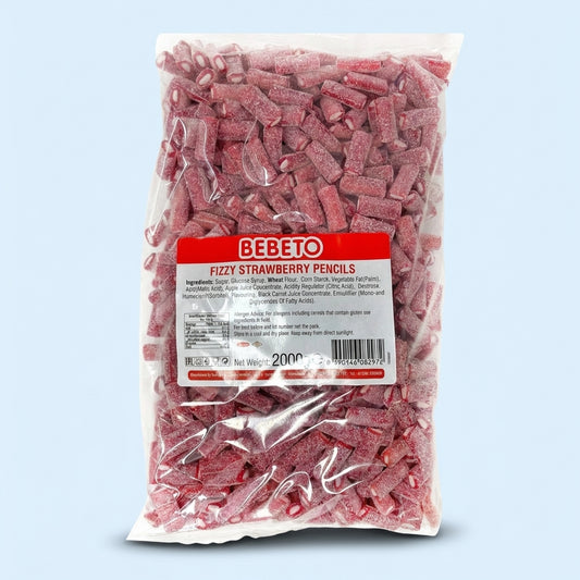 Bebeto Fizzy Strawberry Pencil Bites 2kg