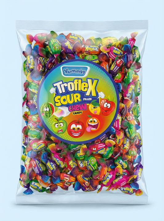 Yummys Trofle X Sour Filled Chew 1kg