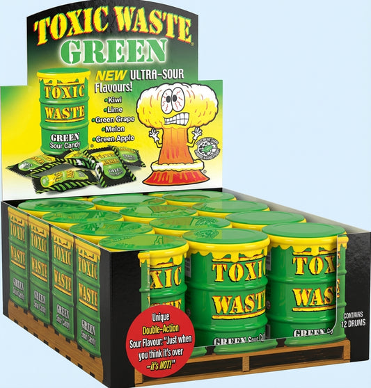 Toxic Waste Green Drums 12 Pack 504g