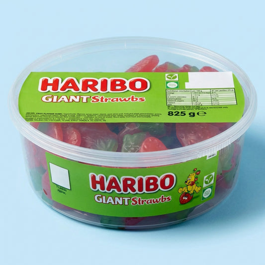 Haribo Giant Strawberries Tub 825g