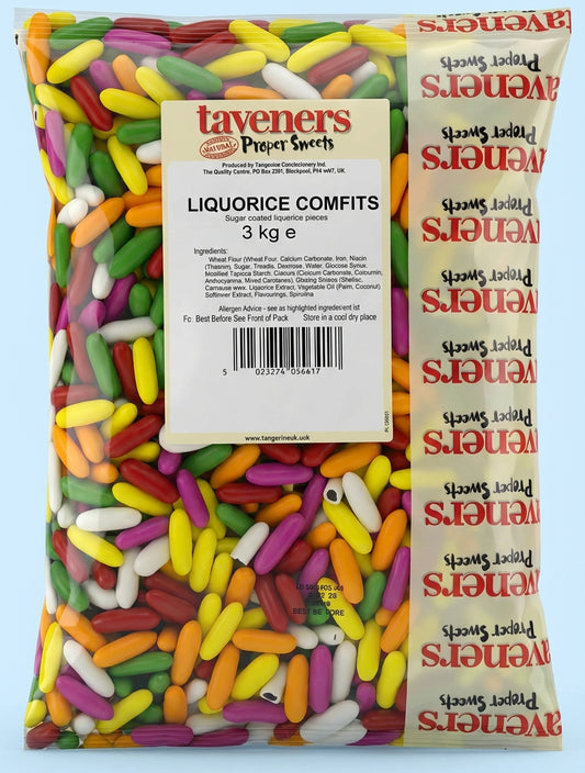 Taveners Liquorice Comfits 3kg