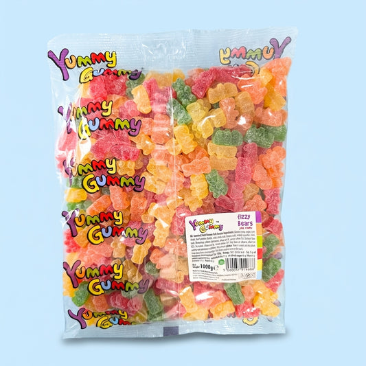 Yummy Gummy Fizzy Bears Bag 1kg