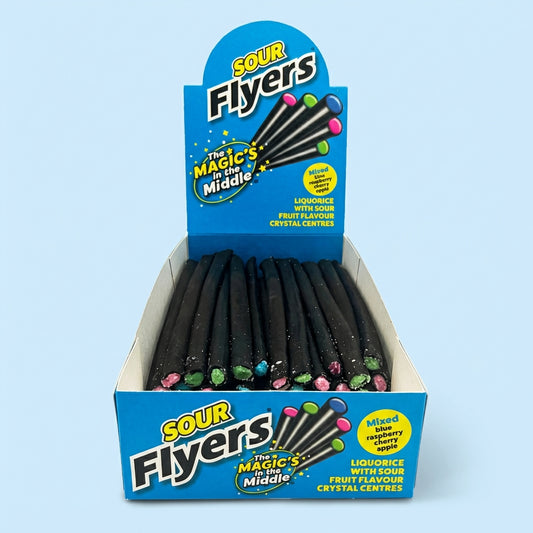 Stockleys Giant Sour Liquorice Flyers 40 Pieces Box 697g
