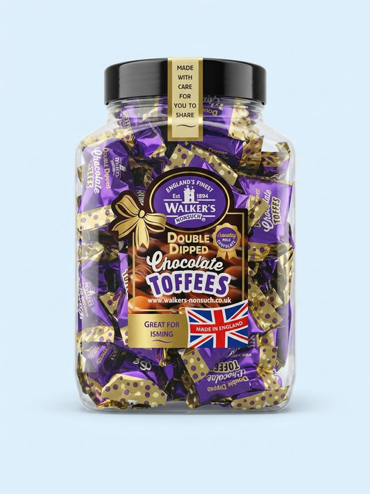 Walkers Nonsuch Double Dipped Chocolate Toffees Jar 800g