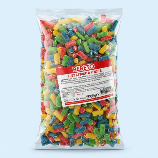 Bebeto Fizzy Assorted Pencil Bites 2kg
